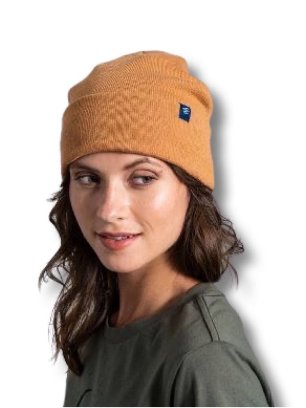 United By Blue Unisex Beanie • Sienna • OSFM • blue and golden fall winter warm - Picture 3 of 6